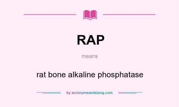 What does RAP mean? It stands for rat bone alkaline phosphatase