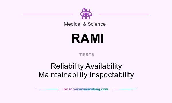 What does RAMI mean? It stands for Reliability Availability Maintainability Inspectability