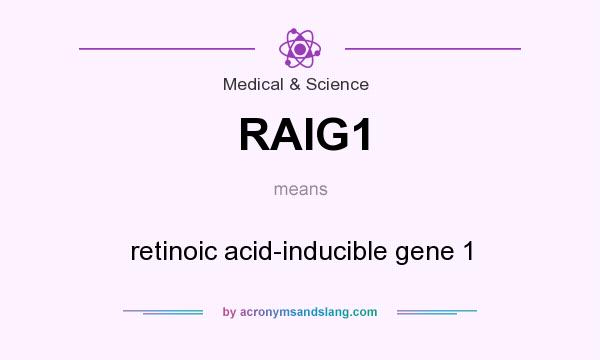 What does RAIG1 mean? It stands for retinoic acid-inducible gene 1