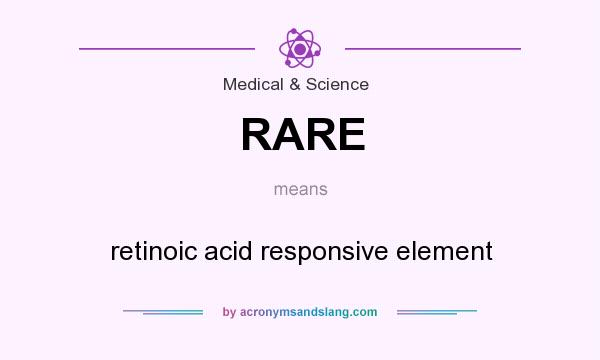 What does RARE mean? It stands for retinoic acid responsive element