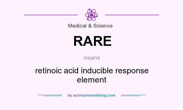 What does RARE mean? It stands for retinoic acid inducible response element