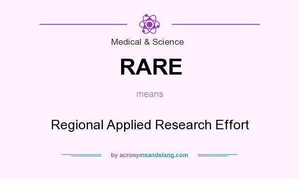 What does RARE mean? It stands for Regional Applied Research Effort