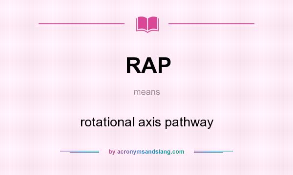 What does RAP mean? It stands for rotational axis pathway