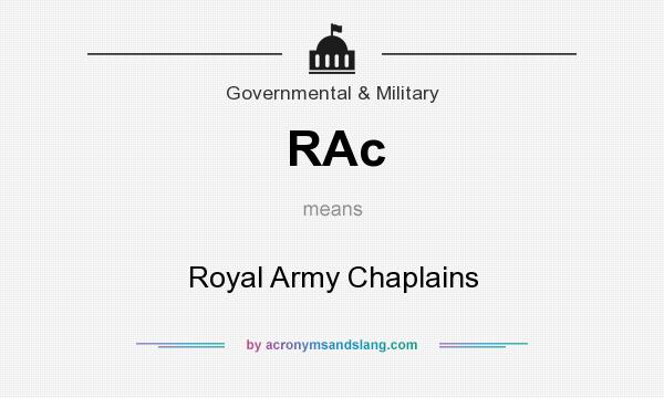 What does RAc mean? It stands for Royal Army Chaplains