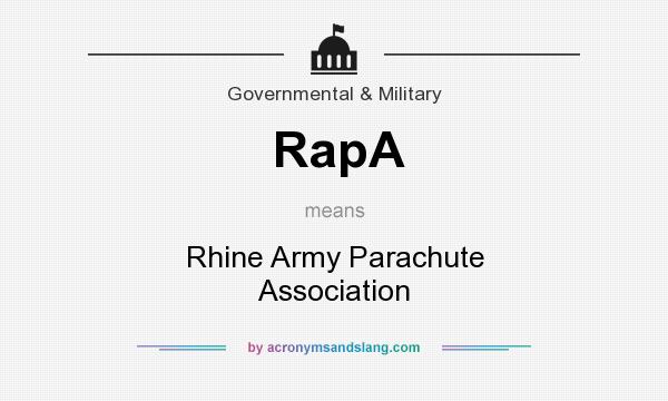 What does RapA mean? It stands for Rhine Army Parachute Association