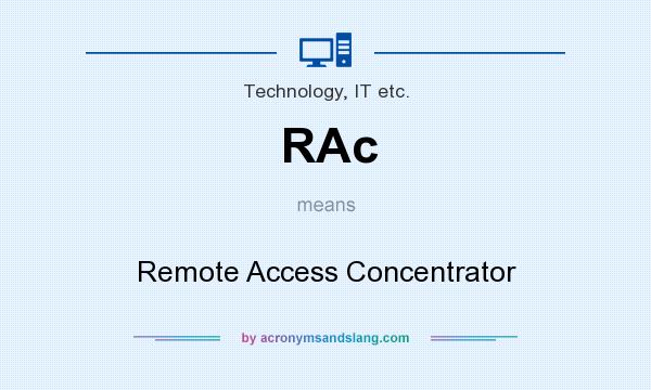 What does RAc mean? It stands for Remote Access Concentrator