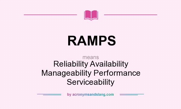 What does RAMPS mean? It stands for Reliability Availability Manageability Performance Serviceability