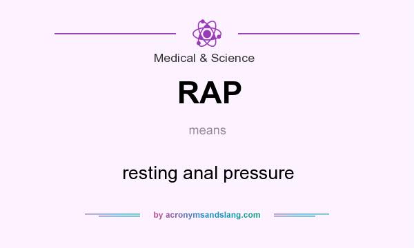 What does RAP mean? It stands for resting anal pressure