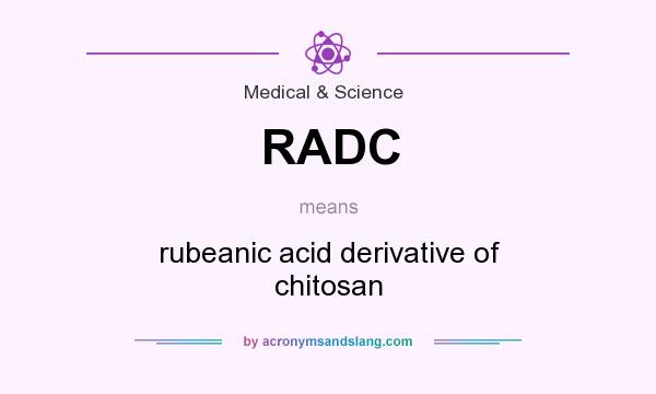 What does RADC mean? It stands for rubeanic acid derivative of chitosan