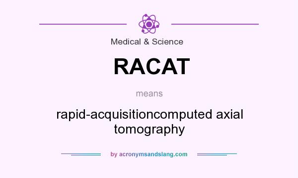 What does RACAT mean? It stands for rapid-acquisitioncomputed axial tomography