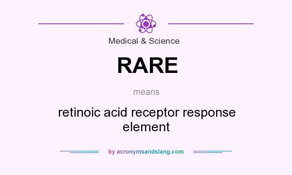 What does RARE mean? It stands for retinoic acid receptor response element