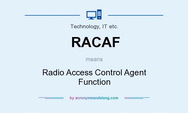 What does RACAF mean? It stands for Radio Access Control Agent Function