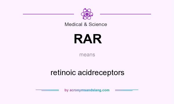What does RAR mean? It stands for retinoic acidreceptors