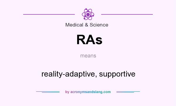 What does RAs mean? It stands for reality-adaptive, supportive