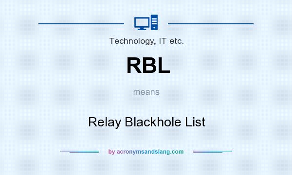 What does RBL mean? It stands for Relay Blackhole List
