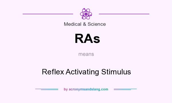 What does RAs mean? It stands for Reflex Activating Stimulus
