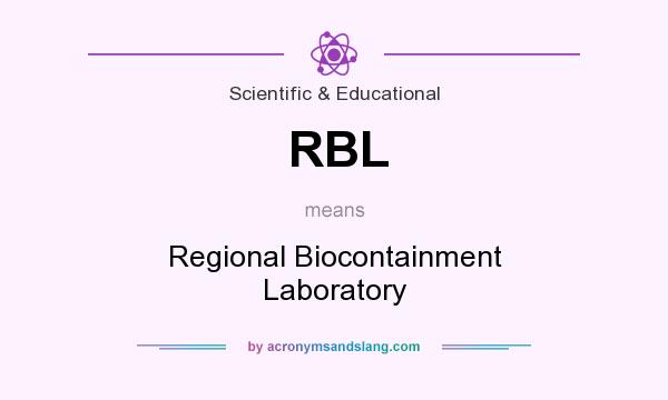 What does RBL mean? It stands for Regional Biocontainment Laboratory