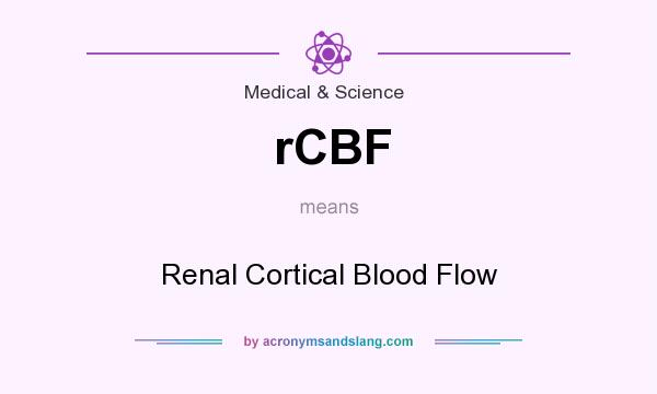 What does rCBF mean? It stands for Renal Cortical Blood Flow