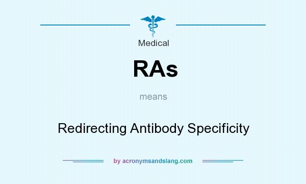 What does RAs mean? It stands for Redirecting Antibody Specificity