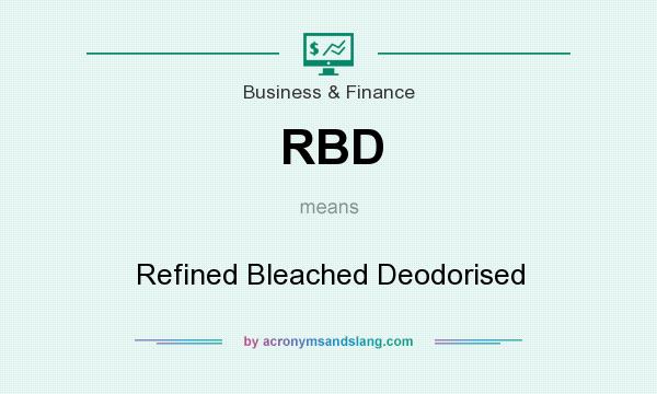 What does RBD mean? It stands for Refined Bleached Deodorised