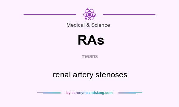 What does RAs mean? It stands for renal artery stenoses