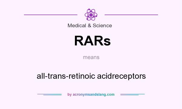 What does RARs mean? It stands for all-trans-retinoic acidreceptors