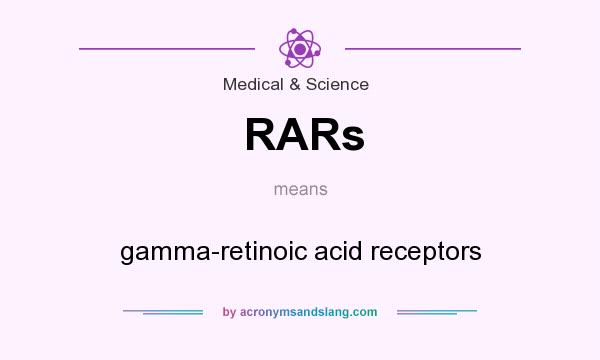 What does RARs mean? It stands for gamma-retinoic acid receptors