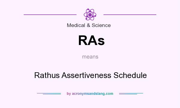 What does RAs mean? It stands for Rathus Assertiveness Schedule
