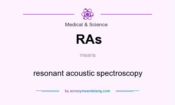 What does RAs mean? It stands for resonant acoustic spectroscopy