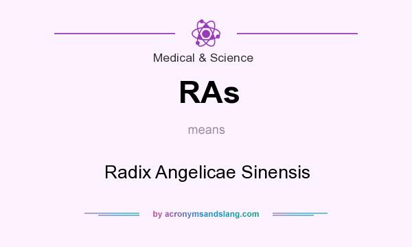What does RAs mean? It stands for Radix Angelicae Sinensis