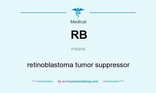 What does RB mean? It stands for retinoblastoma tumor suppressor