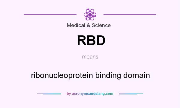 What does RBD mean? It stands for ribonucleoprotein binding domain