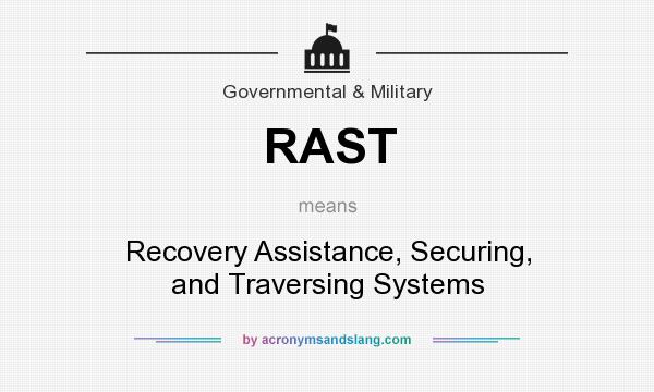 What does RAST mean? It stands for Recovery Assistance, Securing, and Traversing Systems