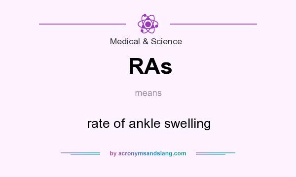 What does RAs mean? It stands for rate of ankle swelling