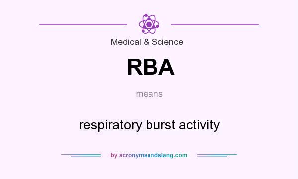 What does RBA mean? It stands for respiratory burst activity