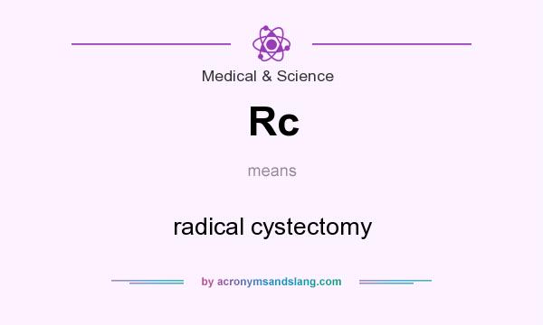 What does Rc mean? It stands for radical cystectomy