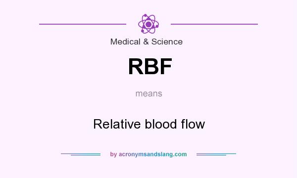What does RBF mean? It stands for Relative blood flow