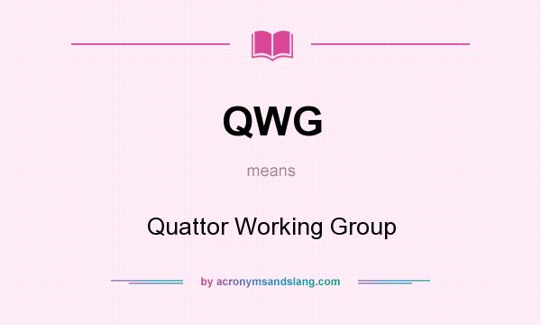 What does QWG mean? It stands for Quattor Working Group