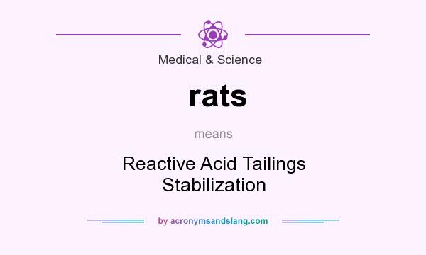 What does rats mean? It stands for Reactive Acid Tailings Stabilization