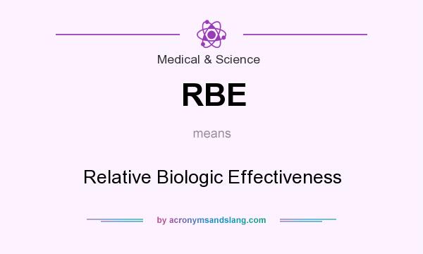 What does RBE mean? It stands for Relative Biologic Effectiveness