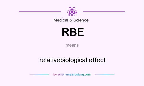 What does RBE mean? It stands for relativebiological effect