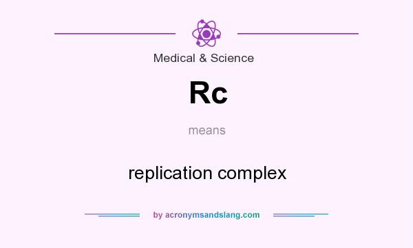 What does Rc mean? It stands for replication complex