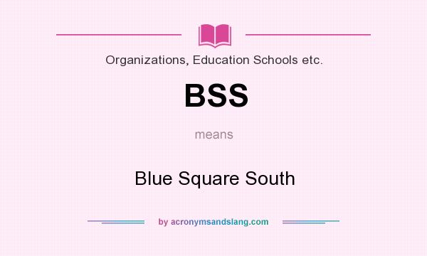 What does BSS mean? It stands for Blue Square South