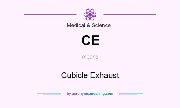 What does CE mean? It stands for Cubicle Exhaust