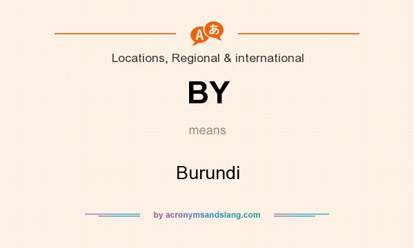 What does BY mean? It stands for Burundi