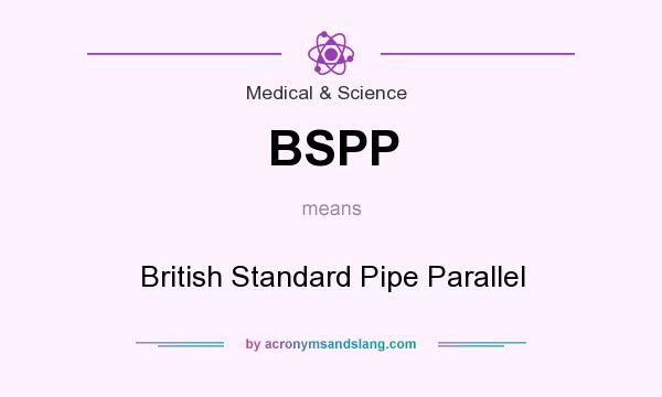 What does BSPP mean? It stands for British Standard Pipe Parallel