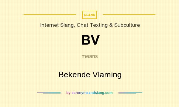 What does BV mean? It stands for Bekende Vlaming