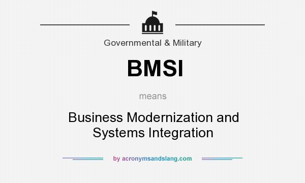 What does BMSI mean? It stands for Business Modernization and Systems Integration