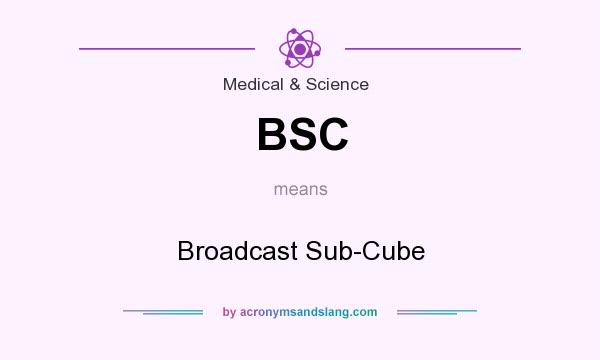 What does BSC mean? It stands for Broadcast Sub-Cube