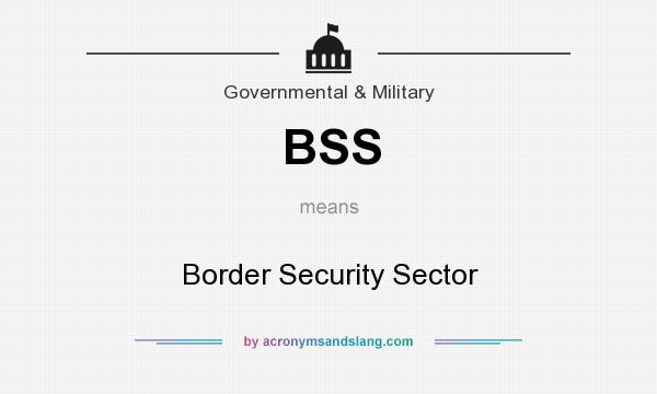 What does BSS mean? It stands for Border Security Sector